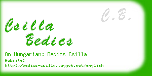 csilla bedics business card